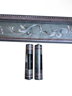 Imperial Vintage Wallpaper Border Leaf Molding Scroll Architecture 2 Rolls NEW